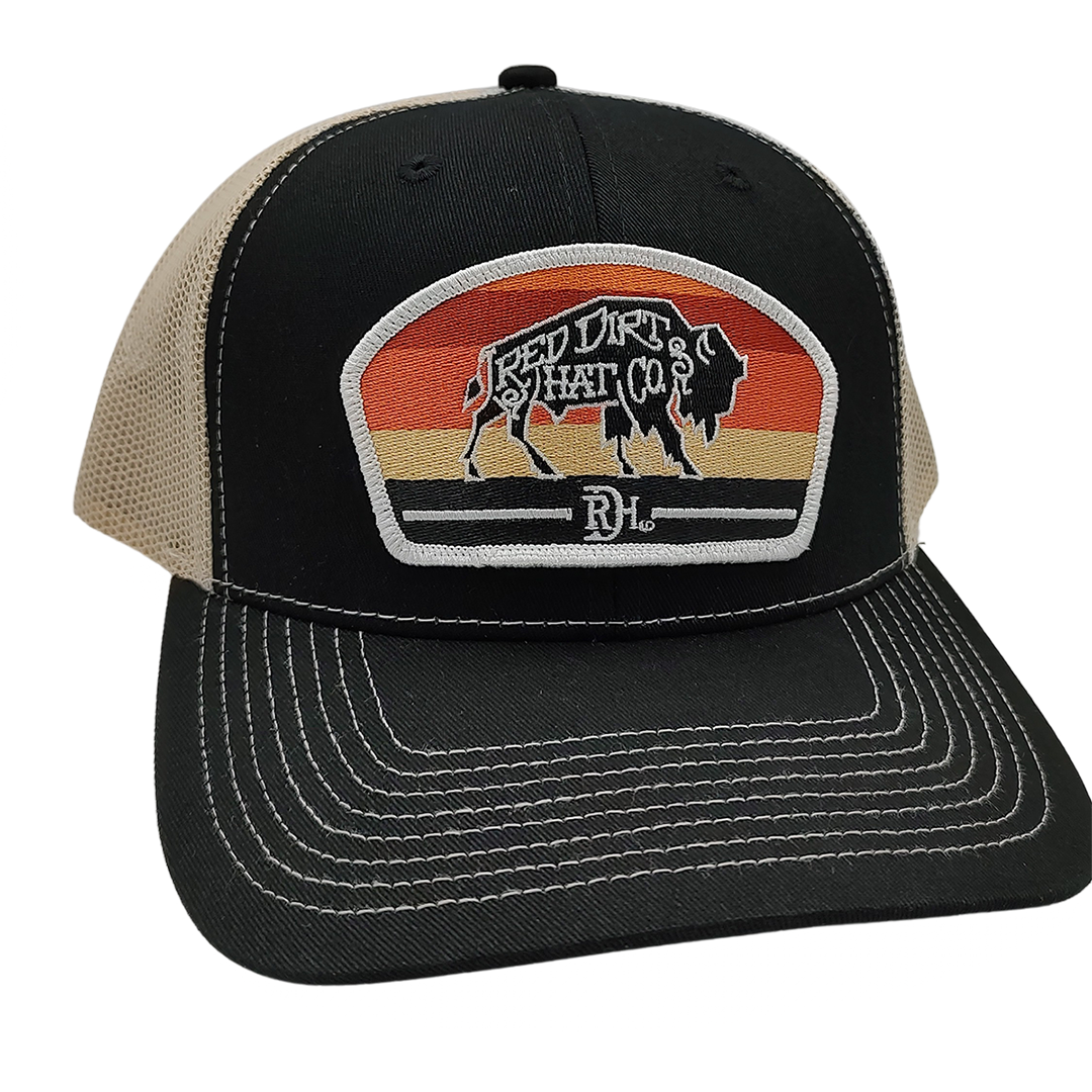 RDHC Buddy 6 Panel Mesh Snapback Cap - Black/Khaki