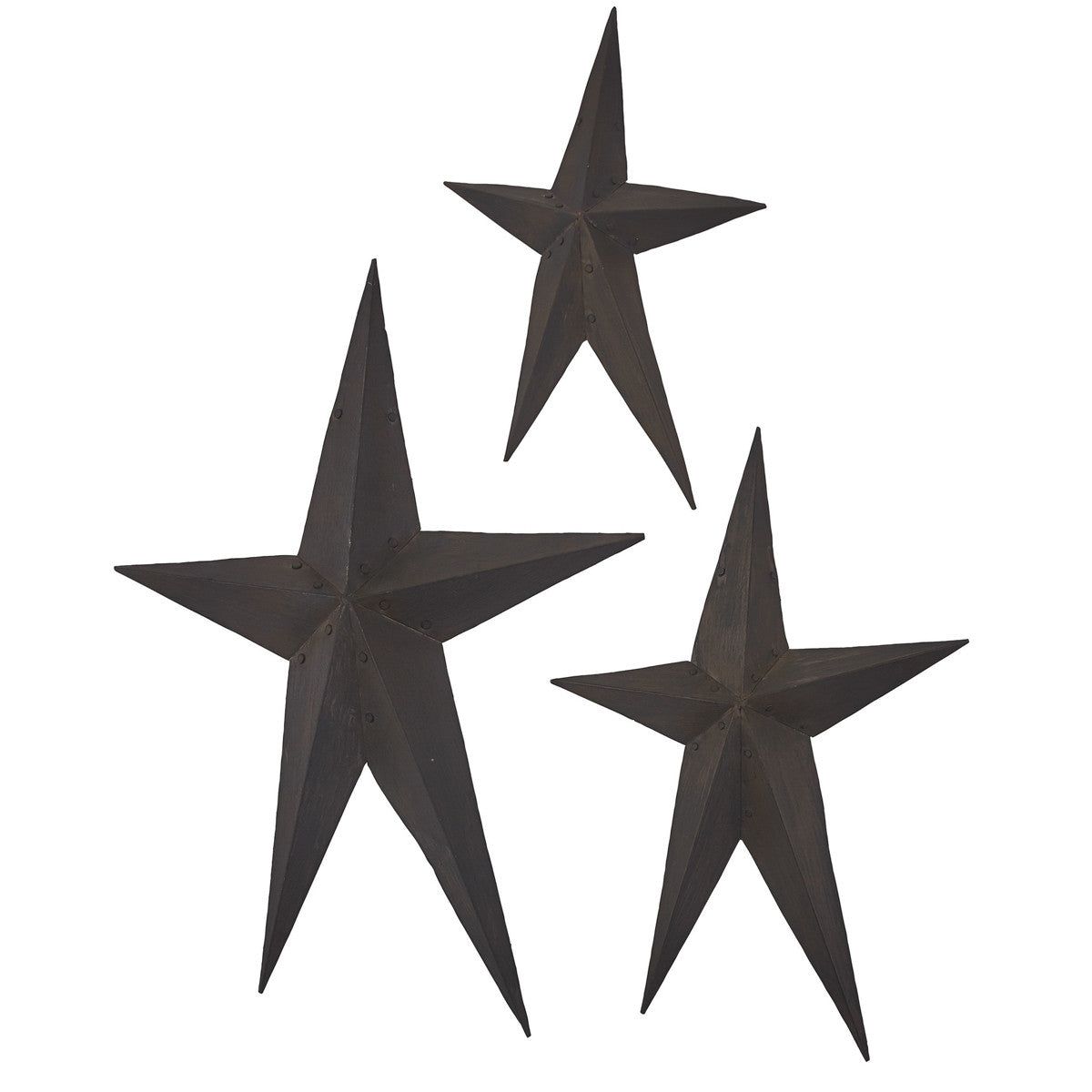 Rivet Metal Stars - Set of 3