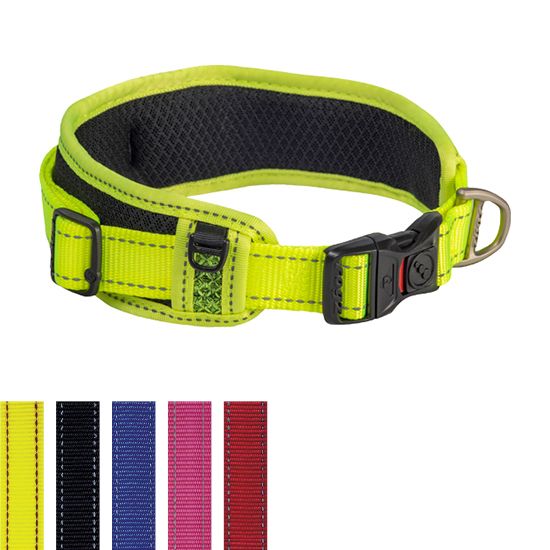 Rogz Utility Classic Collar Padded - Large DayGlo