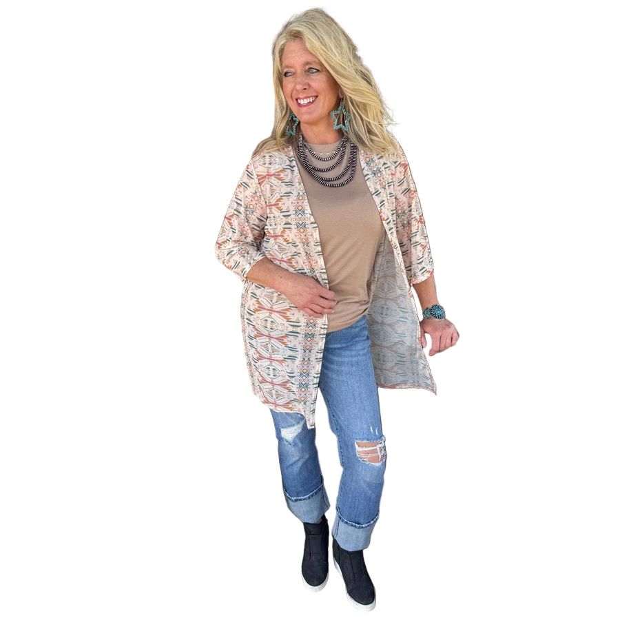 Rowdy Crowd Women's Acoma Aztec Short Duster