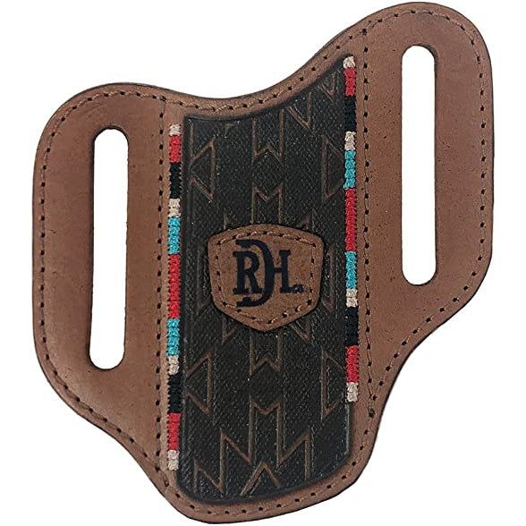 Red Dirt Pancake Knife Sheath Multicolor Stitching