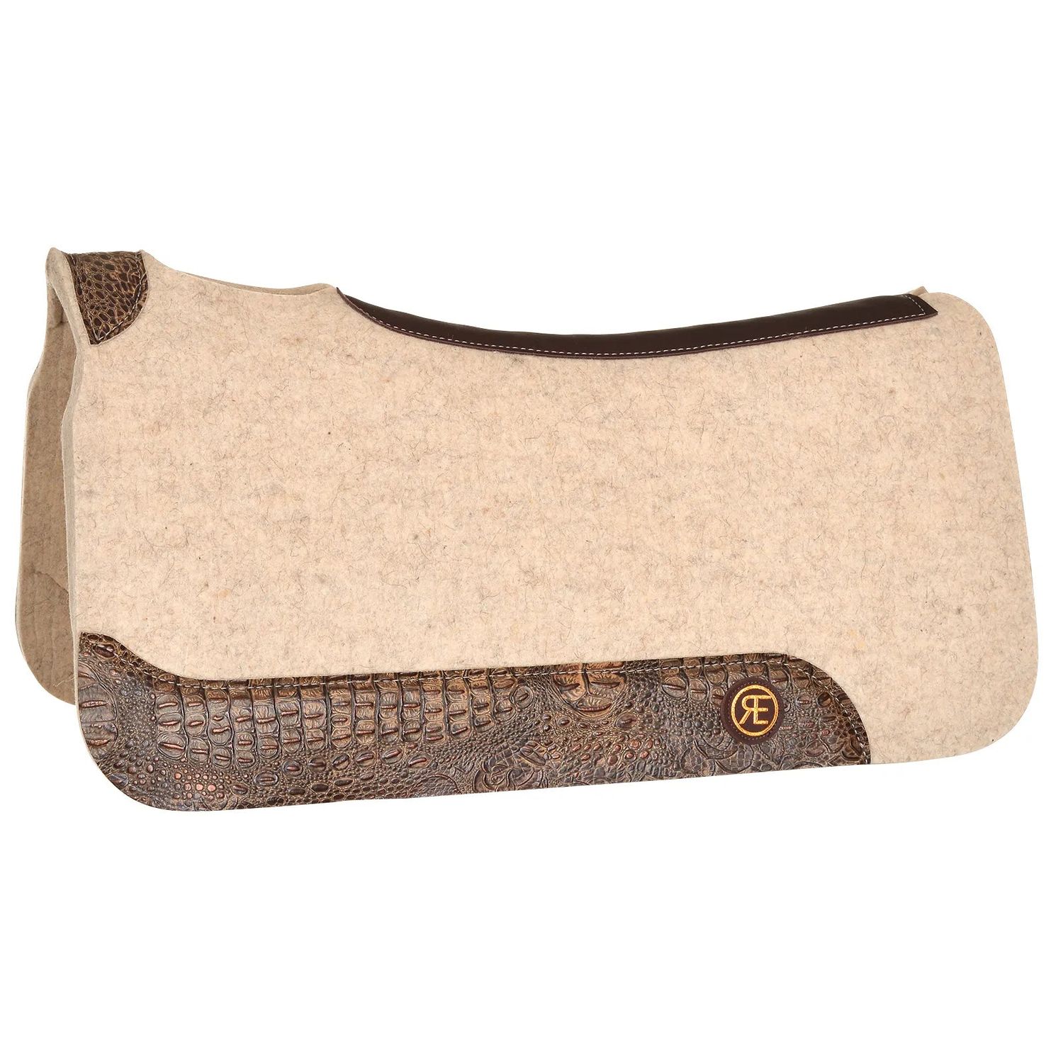 Reinsman Apex All Out Wool Pad w/Standard Wear Leathers - Sundance Croc Arizona