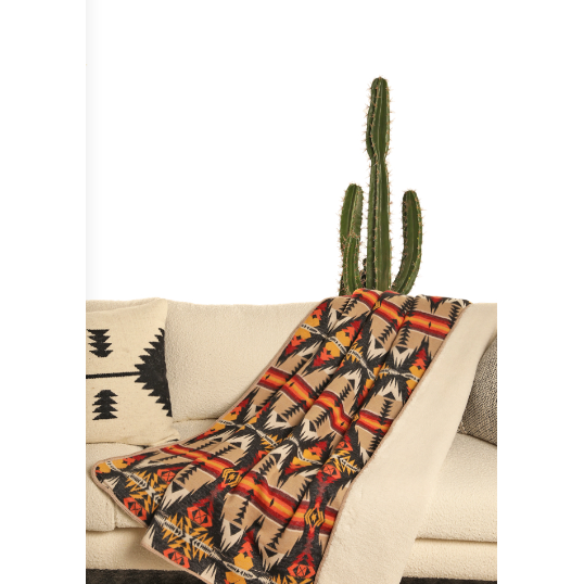 Rock &amp; Roll Jacquard Berber Lined Blanket - Black