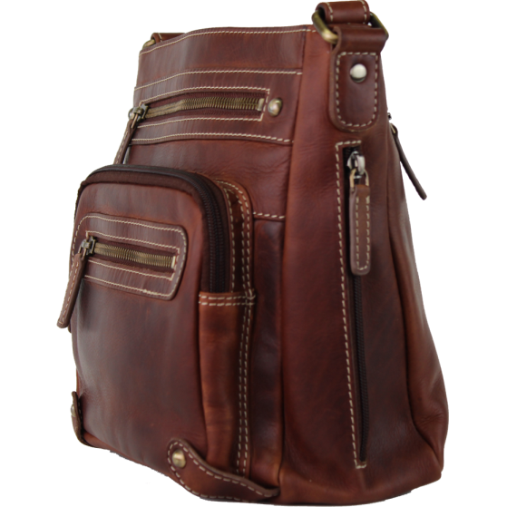 Rugged Earth Leather Concealed Weapons Bag