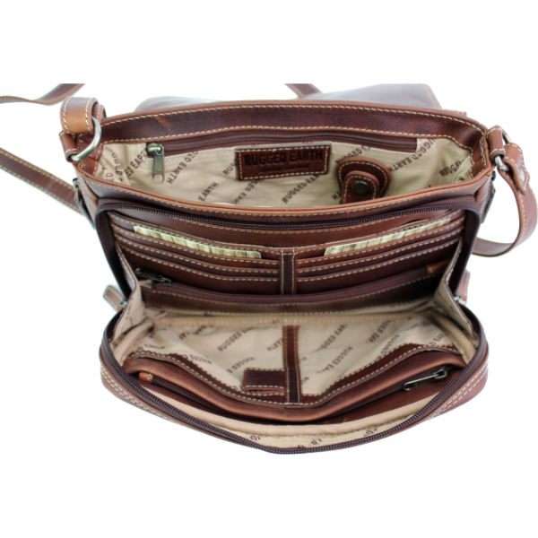 Rugged Earth Leather Concealed Weapons Bag-1
