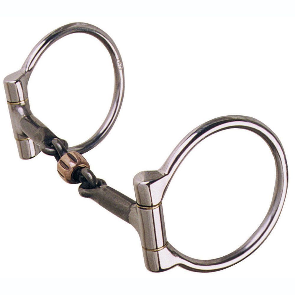 Reinsman Golden Glide Trail D Ring 3 Piece Copper Roller Snaffle Bit