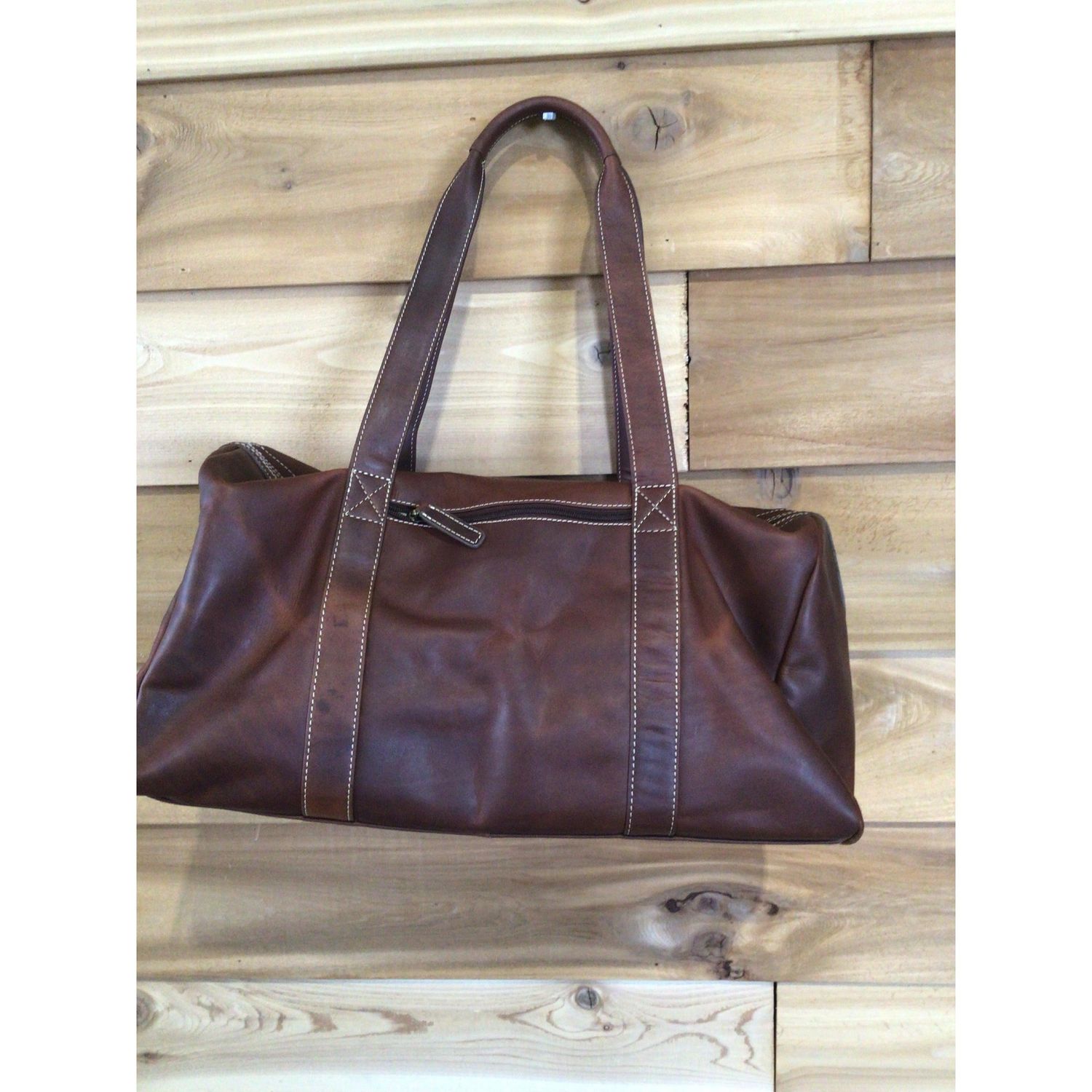 Rugged Earth Leather Duffle Bag
