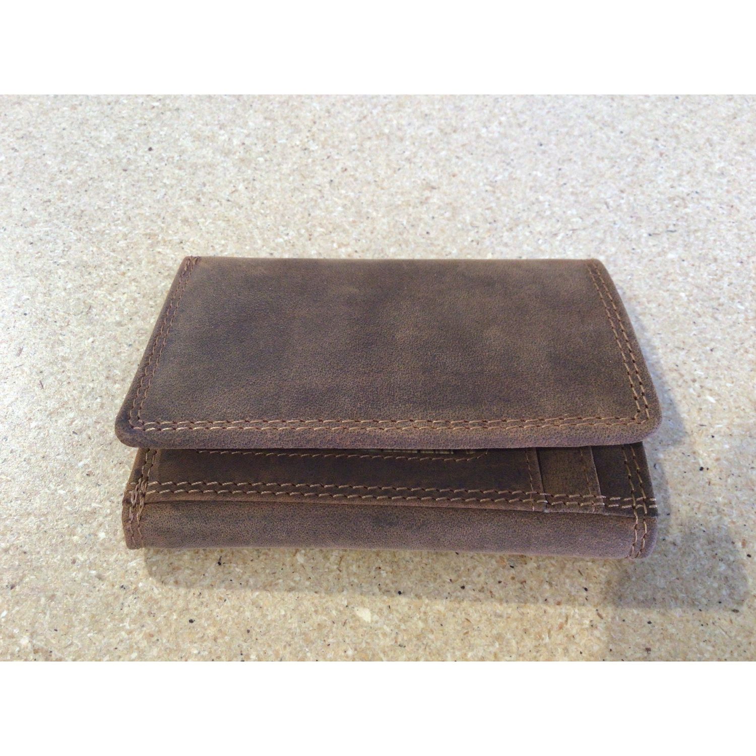 Rugged Earth Trifold Wallet- Tan