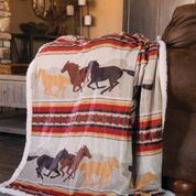 Running Horses Throw