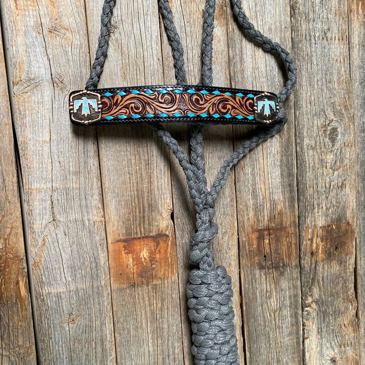 Rodeo Drive Grey Mule Tape Halter - Thunderbird