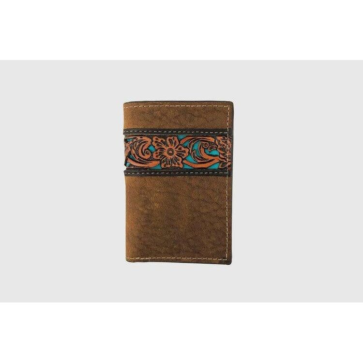 Roper Tan/Teal Trifold Wallet
