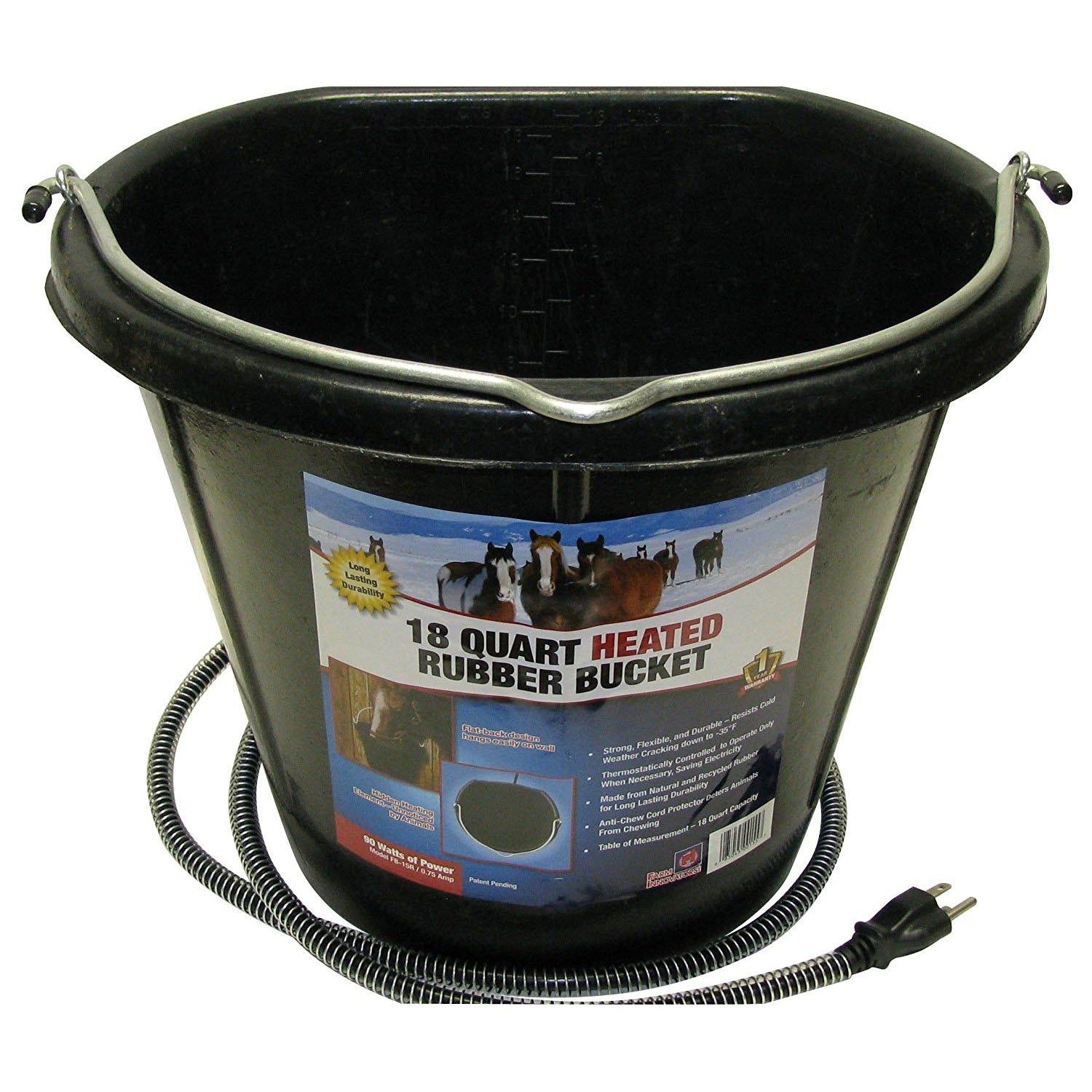 Rubber Heat FB Bucket Black 18 QT