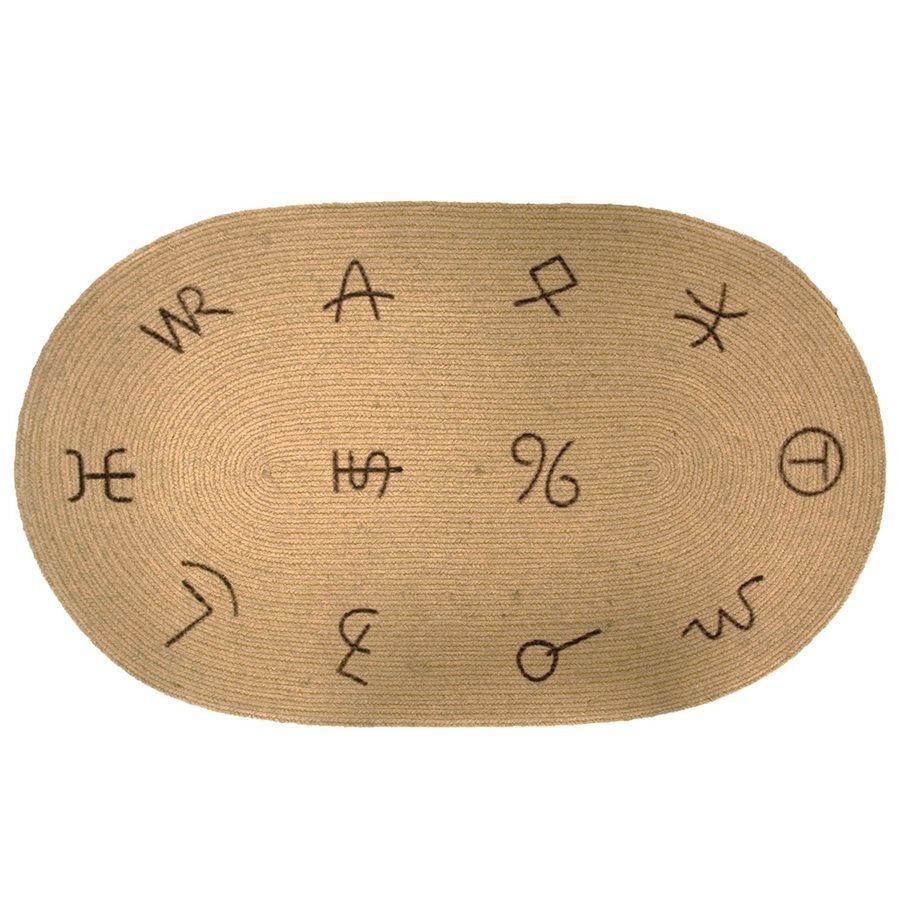 Rugged and Natural w/Printed Cattle Brand Emblems 24" x 36"
