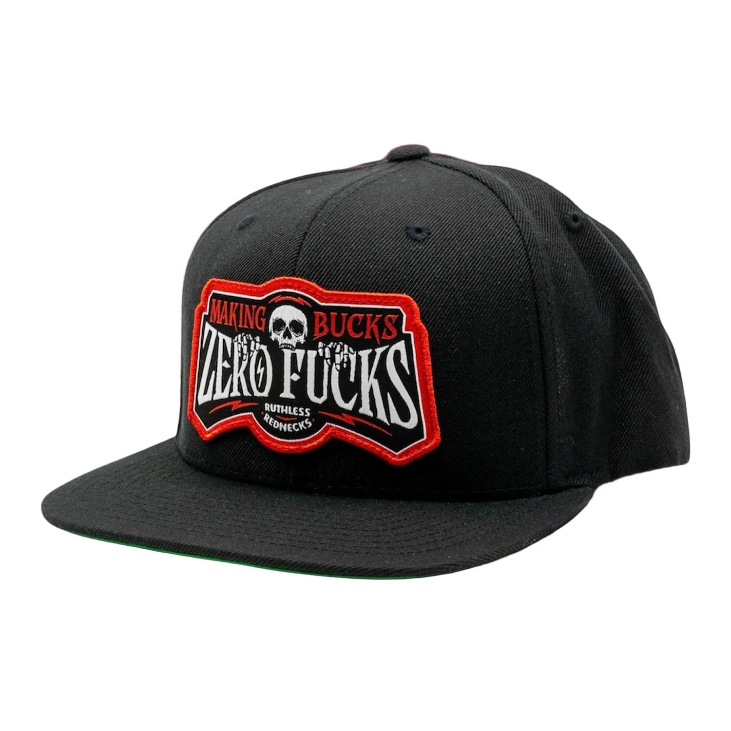 Ruthless Rednecks MBZF Creeper Flat Brim Hat - Black
