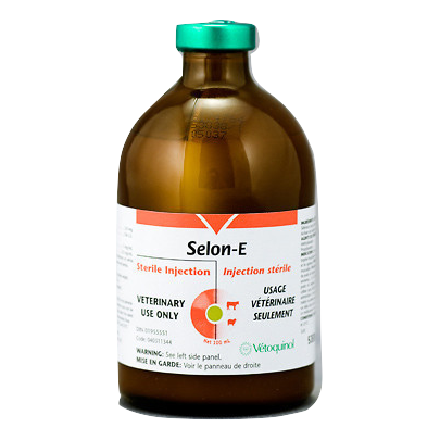 Selon-E Selenium and Vitamin E Injection 100mls DIN# 1955551