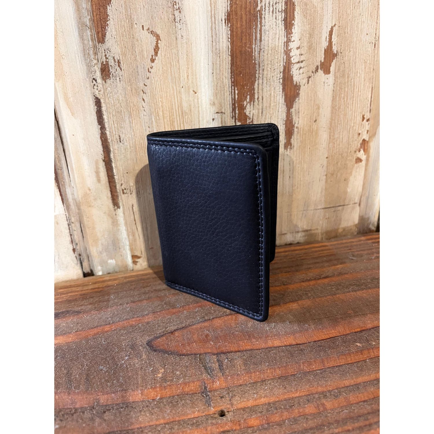 Rugged Earth Leather Wallet - Black