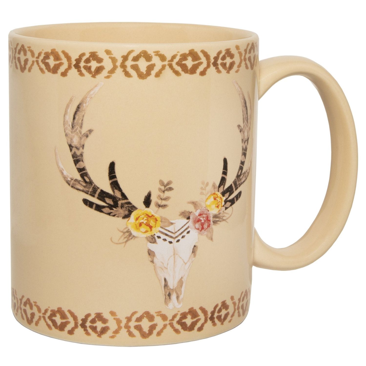 Skull / Floral Design Mug