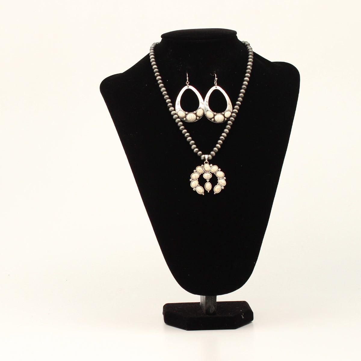 Silver Strike Jewelry Set Squash Blossom