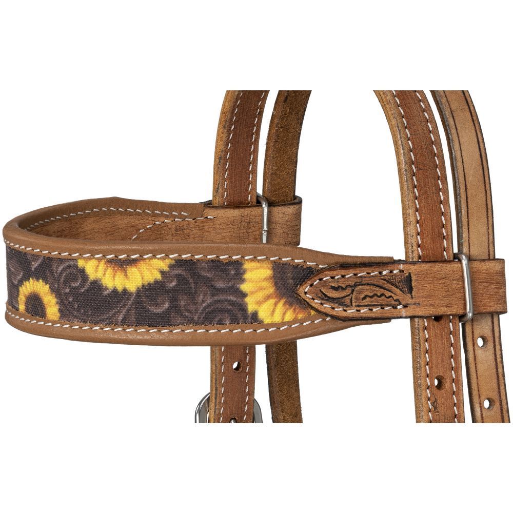 Silver Royal Sunflower Brow MIni Headstall