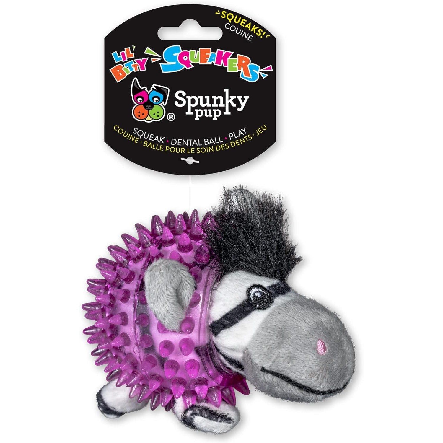 Spunky Pip Lil' Bitty Sqeakers -Zebra