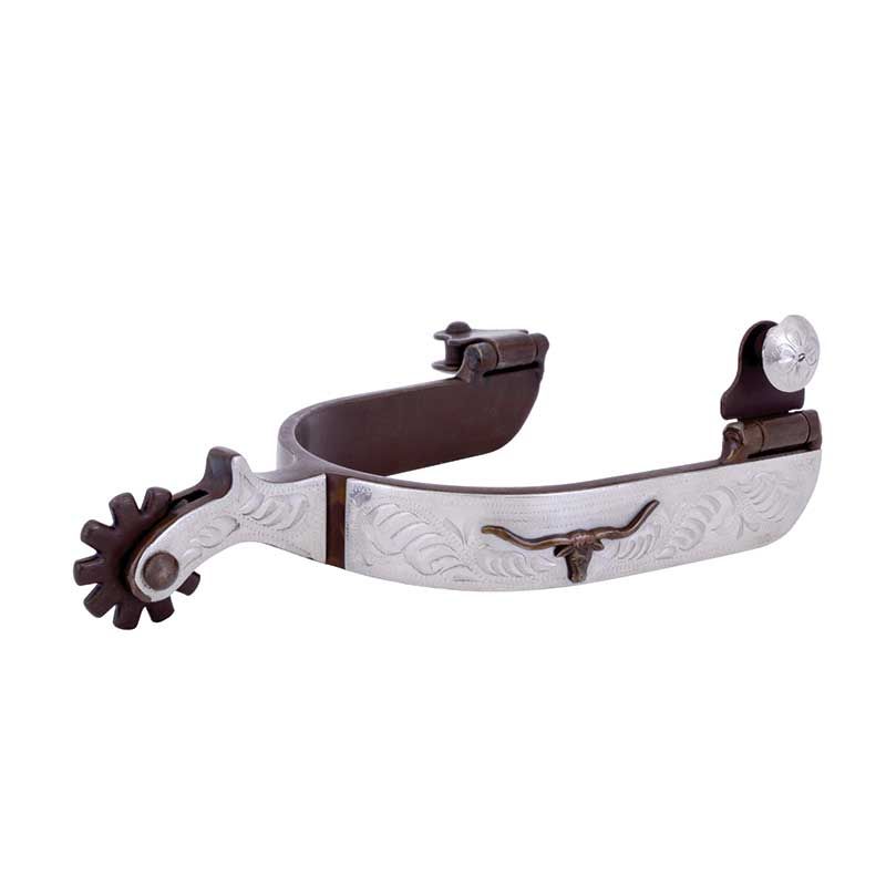 Spur Antq Men Brown Longhorn Roping S