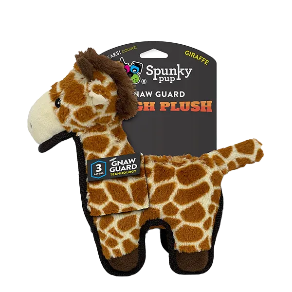 Spunky pup Tough Plush Giraffe