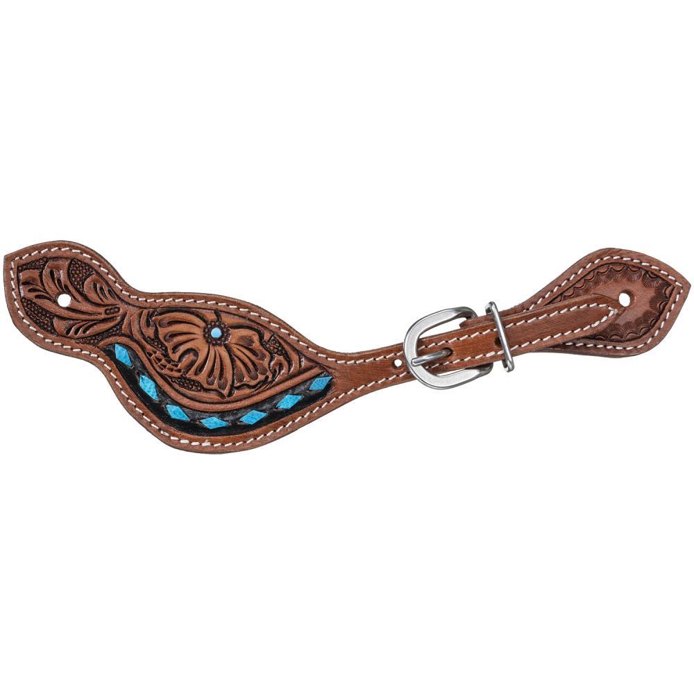 Spur Strap Turquoise Buckstitch