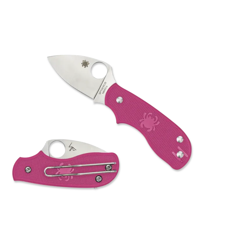 Spyderco Squeak Slipit Plainedge Pink FRN