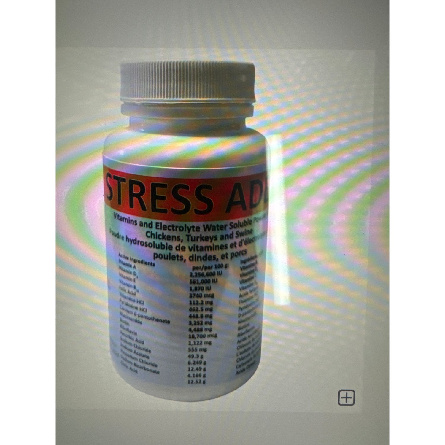 Stress-aid Vitamin and Electrolite Water Additive 100g DIN# 2080486
