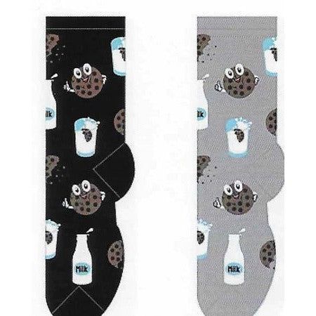 Socks-Milk &amp; Cookies - Assorted Colors