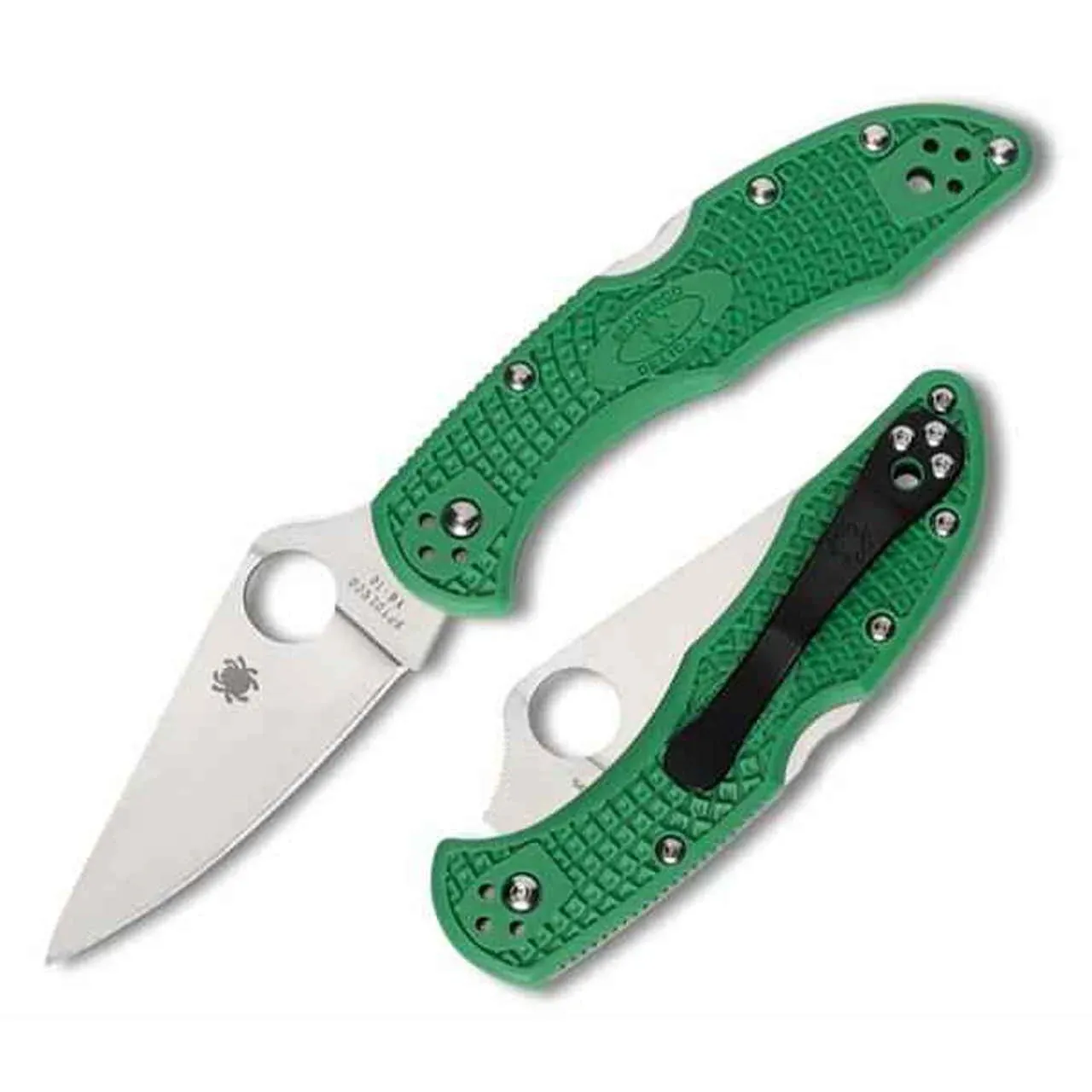 Spyderco Delica Flat Ground PLN Green FRN