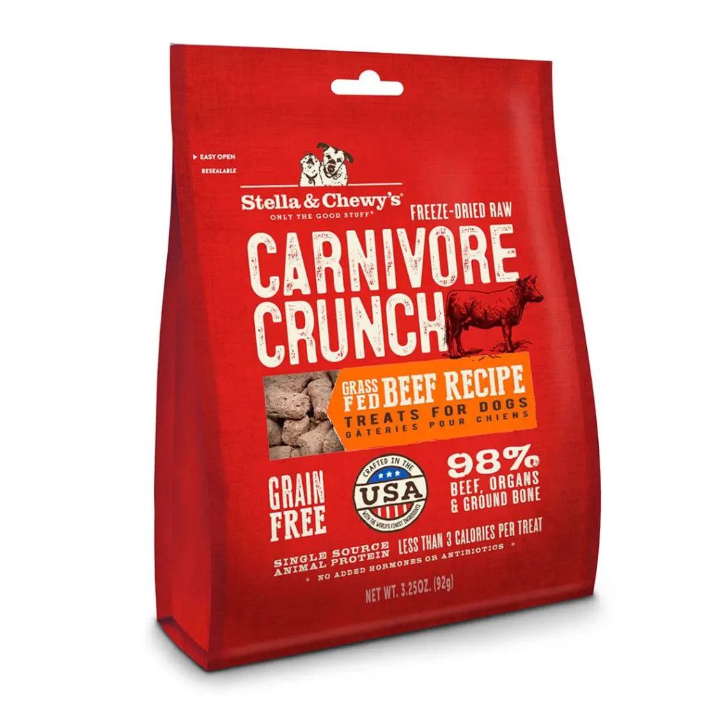 Stella &amp; Chewys Beef Carnivore Crunch Dog Treats - 3.25 oz