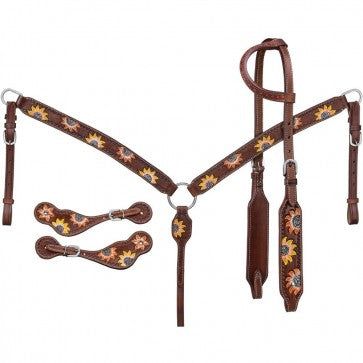 Sunflower Buckstitch Breast Collar