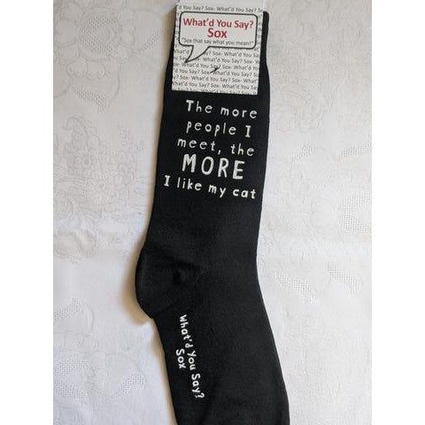 Socks-The more People I Meet, The More I LIke My Cat