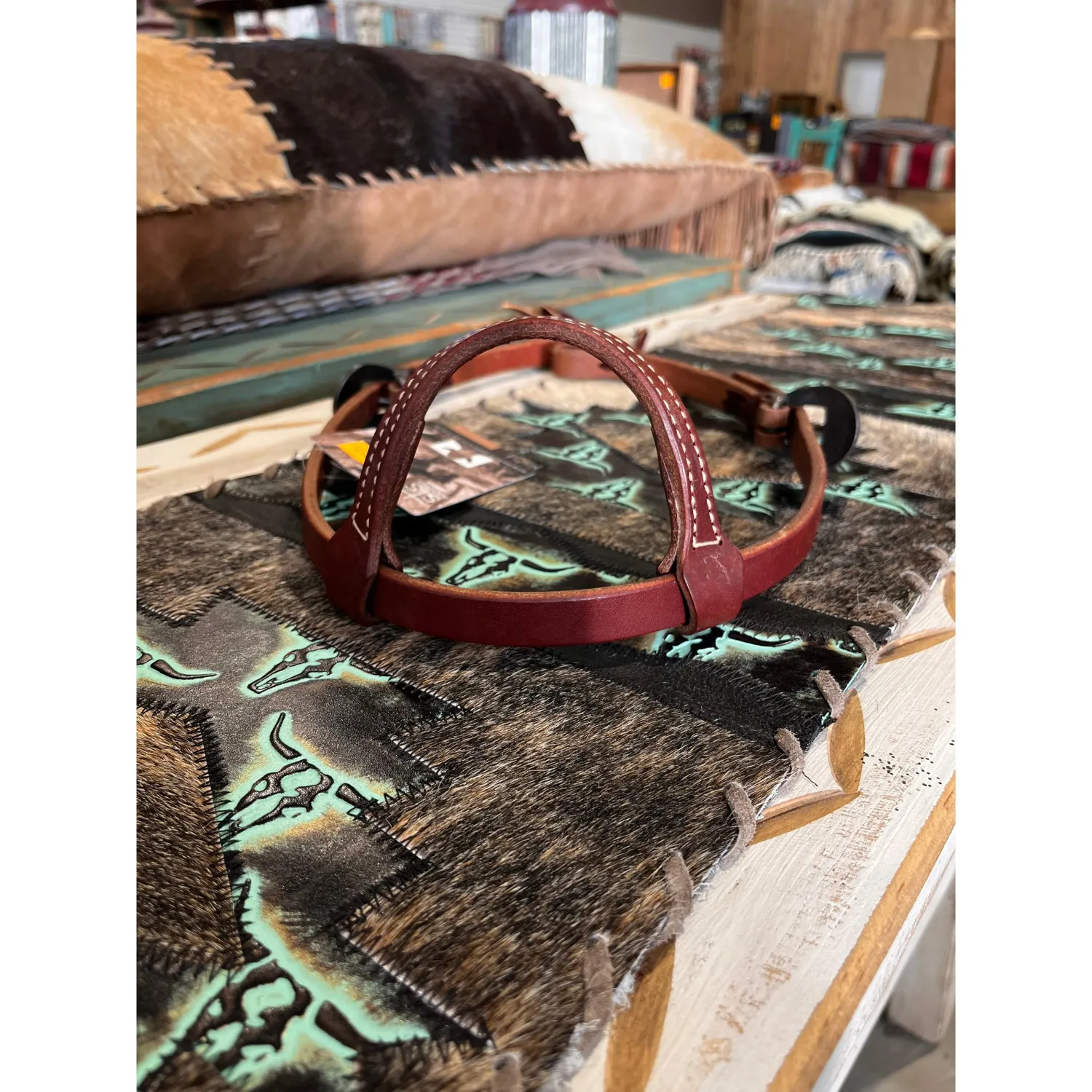 STS Ranch Signature Tack Harness Leather Sliding Ear 3/4" Headstall