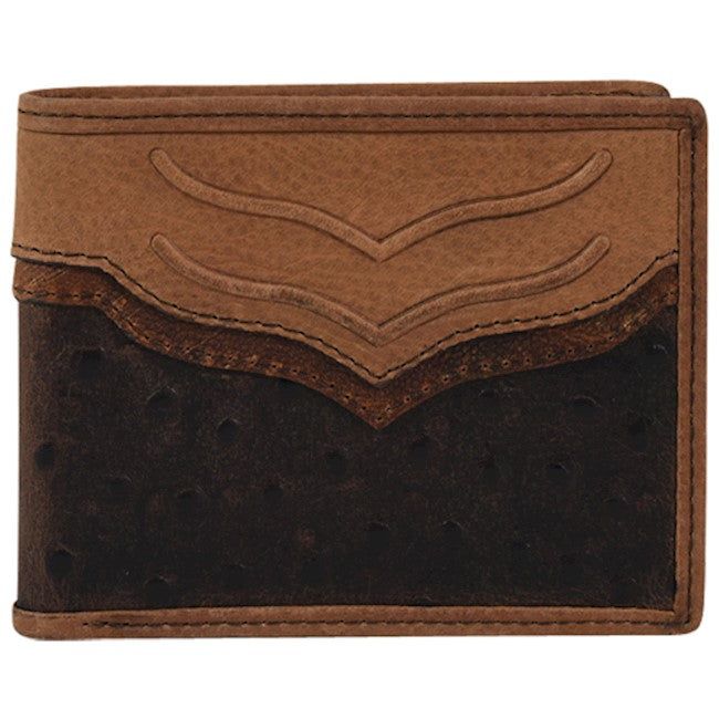Tony Lama LS Bifold Wallet Weathered Ostrich