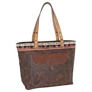 Tony Lama Tote - Southwest Embroidery w/Yoke