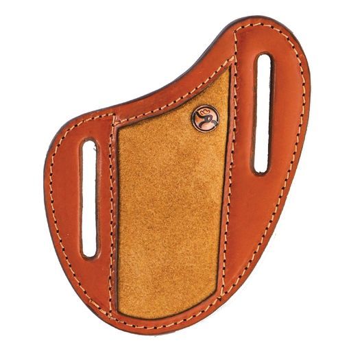 Tan Rough Out Leather Pancake Knife Sheath