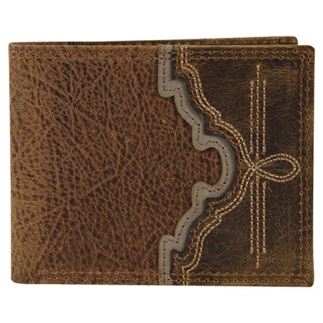 Tony Lama LG Bifold Wallet Dark Brown Buffalo