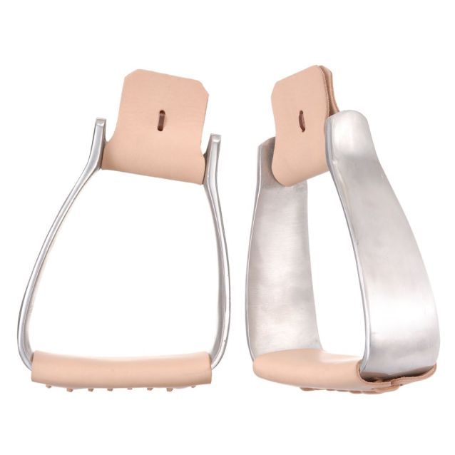 Tough 1 Aluminum Stirrup Roper Angled 3"