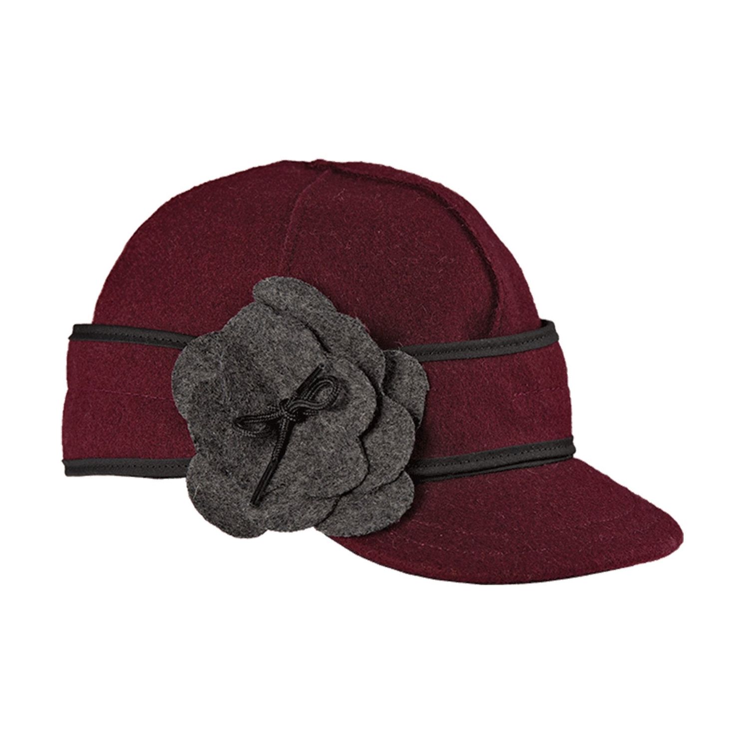 The Petal Pusher Cap Size 6 5/8 Merlot/Charcoal