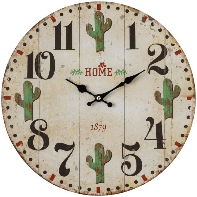 Tough 1 Wooden Cactus Wall Clock