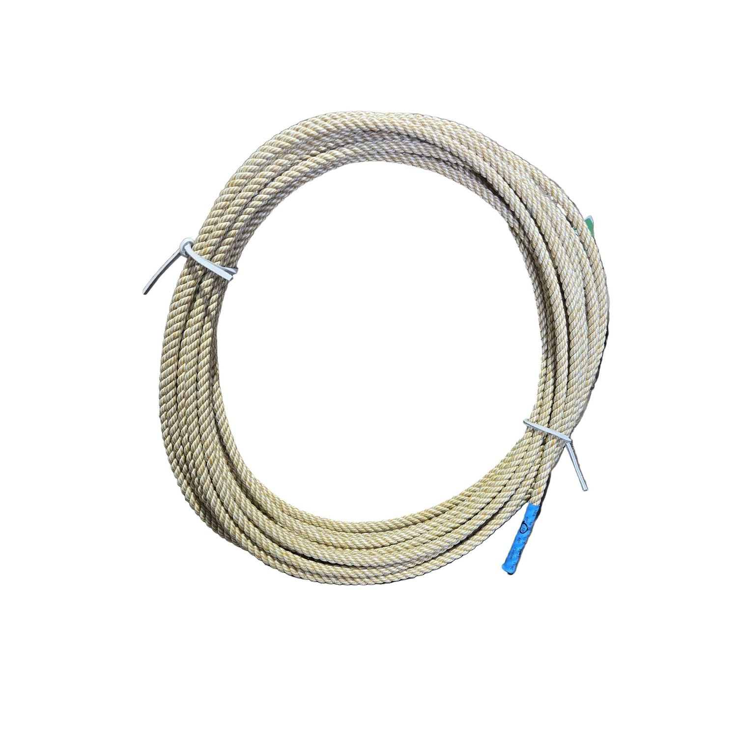Tri Lead Heavy Weight 3-Strand 9.0MM x 40' Poly Ranch Rope - Gold/White