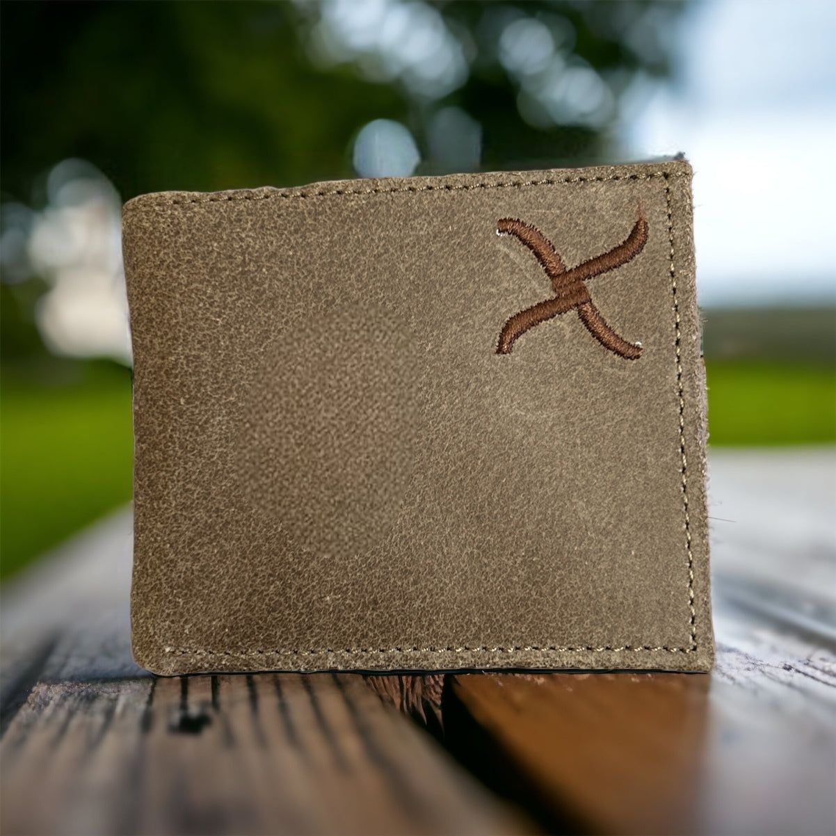 Twisted X Logo Bifold Wallet - Brown X