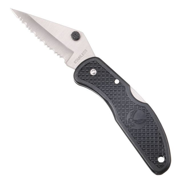 Tough 1 Serrated Blade Lock Back Pocket Knife
