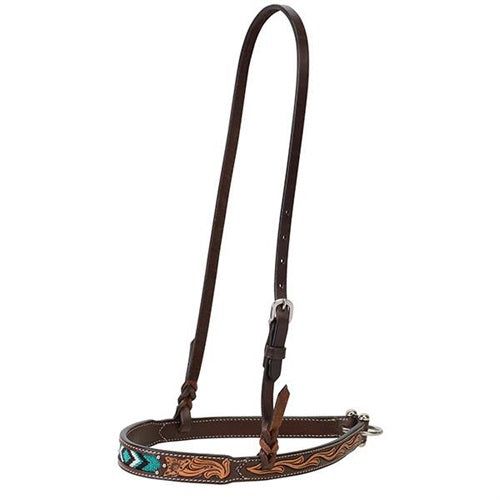 Turquoise Cross Turquoise Beaded 1-1/4" Noseband