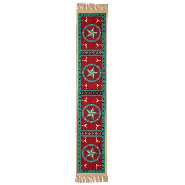 Turquoise Star Design Runner