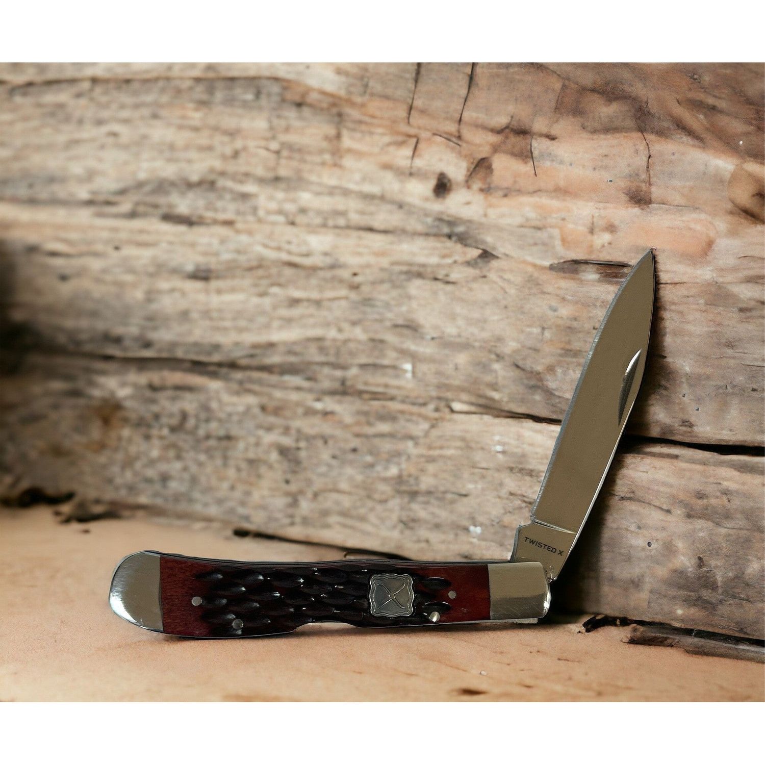 Twisted X Knife 4.25" Closed Root Beer