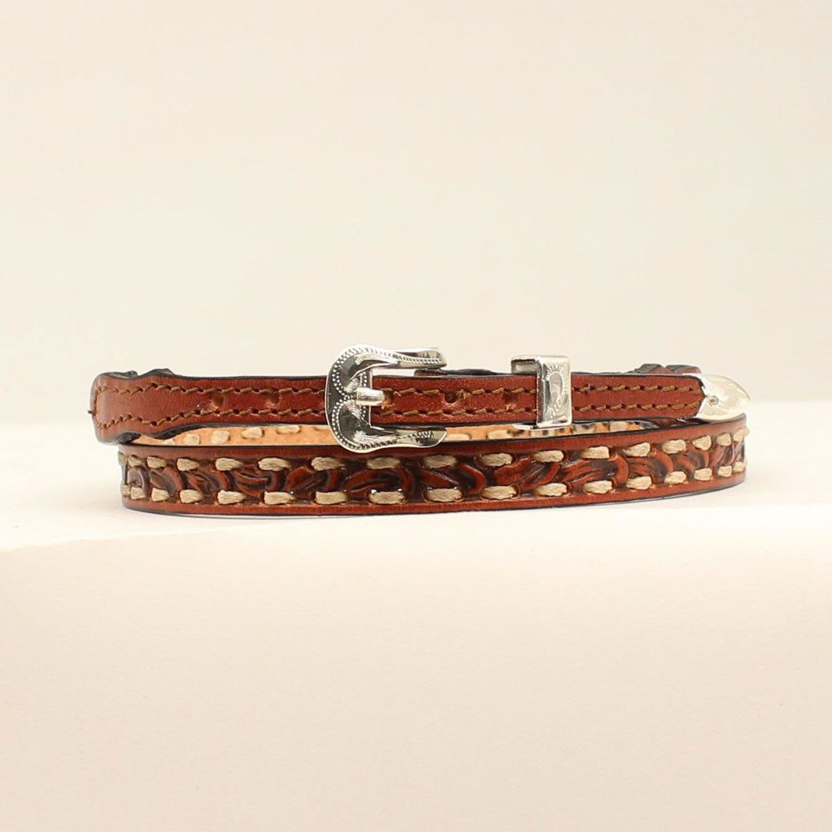 Twister Ivory Laced Hat Band - Tan