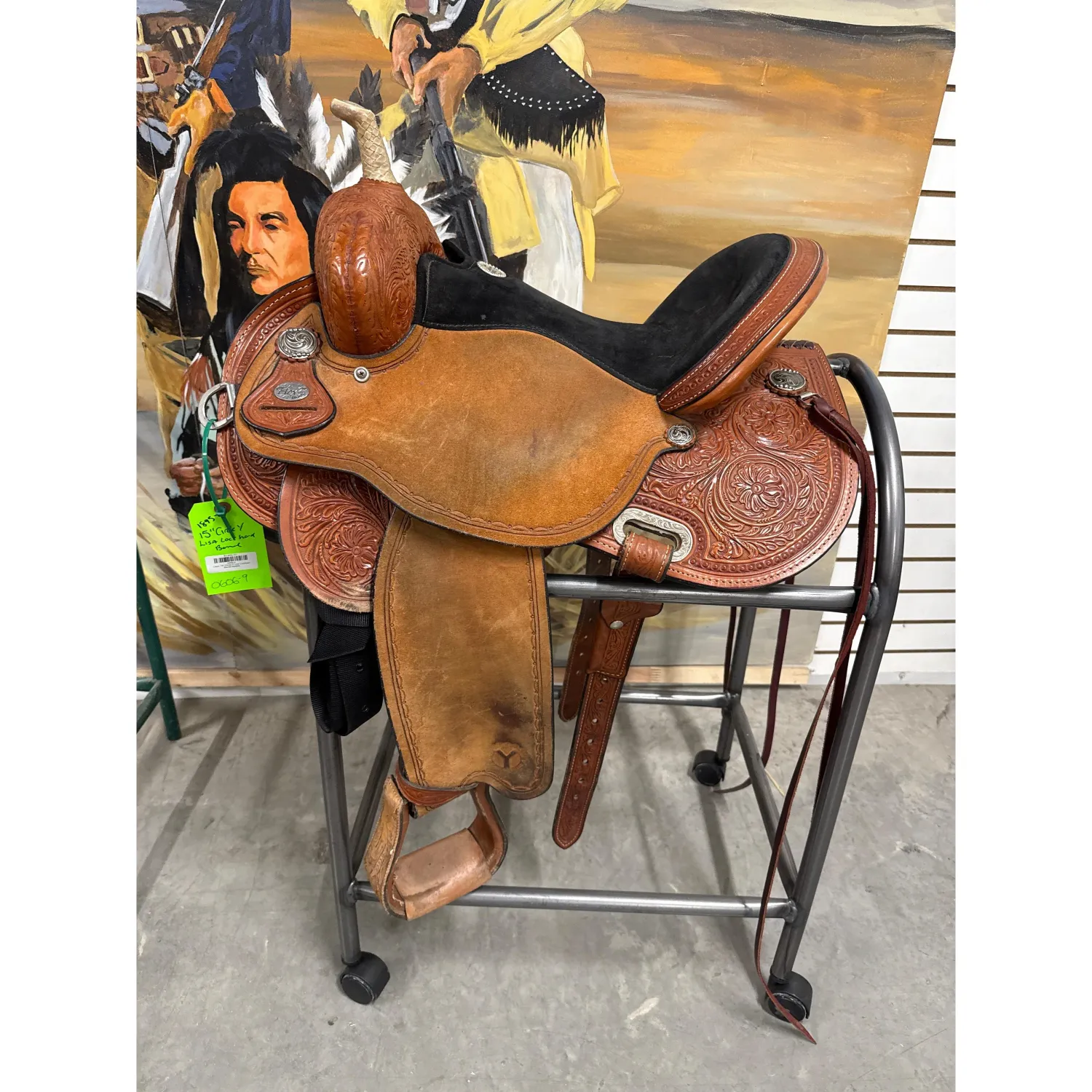Used 15" Circle Y Lisa Lockhart Barrel Saddle